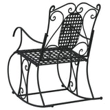 Rocking Bench 84 cm Black Steel - 45-Degree Angle