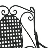Rocking Bench 84 cm Black Steel - Close-Up Angle