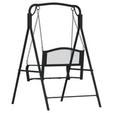 Swing Bench 124 cm Black Steel - 45-Degree Angle