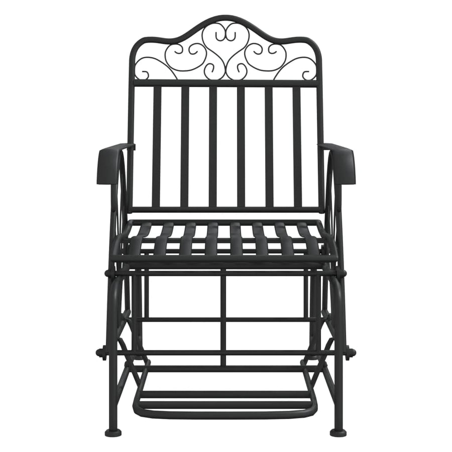 Glider Bench 61 cm Black Steel