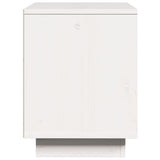 Bedside Cabinet White 40x30x40 cm Solid Wood Pine - Rear View