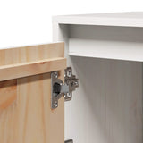 Bedside Cabinets 2 pcs White 40x30x40 cm Solid Wood Pine - Low Angle