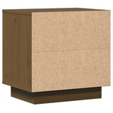Bedside Cabinets 2 pcs Honey Brown 40x30x40 cm Solid Wood Pine - Rear View