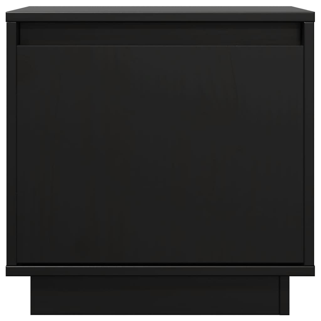 Bedside Cabinet Black 40x30x40 cm Solid Wood Pine