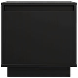 Bedside Cabinet Black 40x30x40 cm Solid Wood Pine