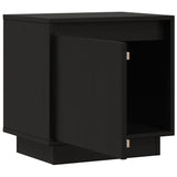 Bedside Cabinet Black 40x30x40 cm Solid Wood Pine - 45-Degree Angle
