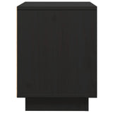 Bedside Cabinet Black 40x30x40 cm Solid Wood Pine