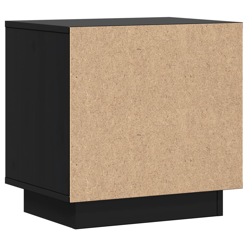 Bedside Cabinet Black 40x30x40 cm Solid Wood Pine