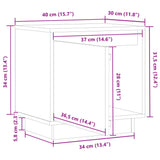 Bedside Cabinet Black 40x30x40 cm Solid Wood Pine