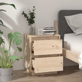 Bedside Cabinets 2 pcs 40x35x50 cm Solid Wood Pine - Top-Down View