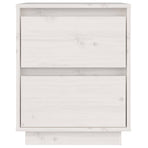 Bedside Cabinet White 40x35x50 cm Solid Wood Pine