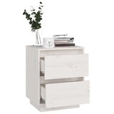 Bedside Cabinets 2 pcs White 40x35x50 cm Solid Wood Pine - 45-Degree Angle