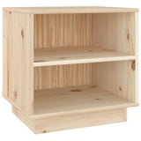 Bedside Cabinet 40x34x40 cm Solid Wood Pine - Front View