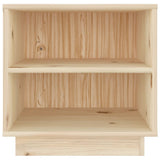 Bedside Cabinets 2 pcs 40x34x40 cm Solid Wood Pine - Rear View