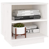Bedside Cabinet White 40x34x40 cm Solid Wood Pine - Top-Down View