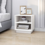 Bedside Cabinets 2 pcs White 40x34x40 cm Solid Wood Pine - Top-Down View