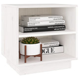 Bedside Cabinets 2 pcs White 40x34x40 cm Solid Wood Pine - 45-Degree Angle