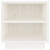 Bedside Cabinets 2 pcs White 40x34x40 cm Solid Wood Pine - Rear View