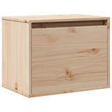 Wall Cabinet 45x30x35 cm Solid Wood Pine - Front View