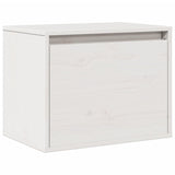 Wall Cabinet White 45x30x35 cm Solid Wood Pine - Front View
