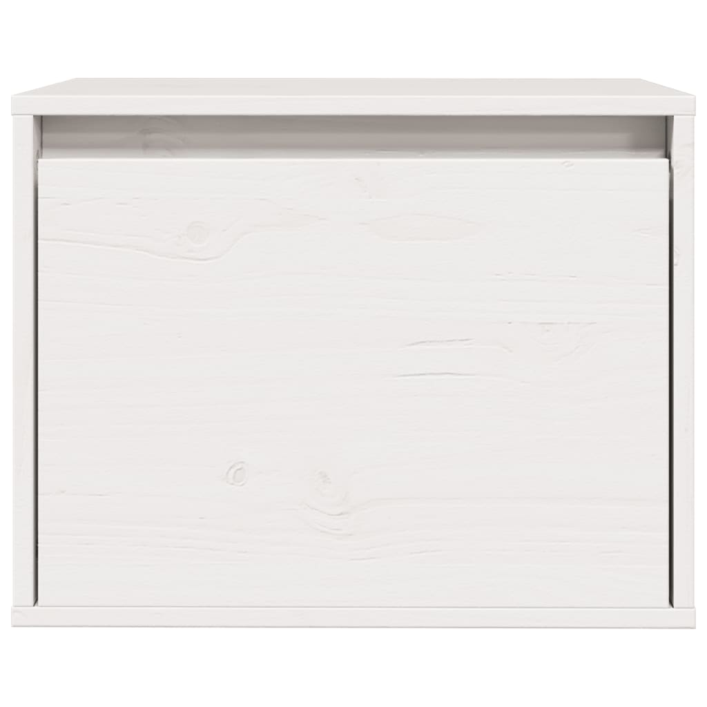 Wall Cabinet White 45x30x35 cm Solid Wood Pine