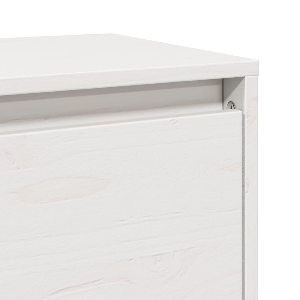 Wall Cabinet White 45x30x35 cm Solid Wood Pine