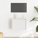 Wall Cabinet White 45x30x35 cm Solid Wood Pine