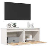 Wall Cabinets 2 pcs White 45x30x35 cm Solid Wood Pine - Top-Down View