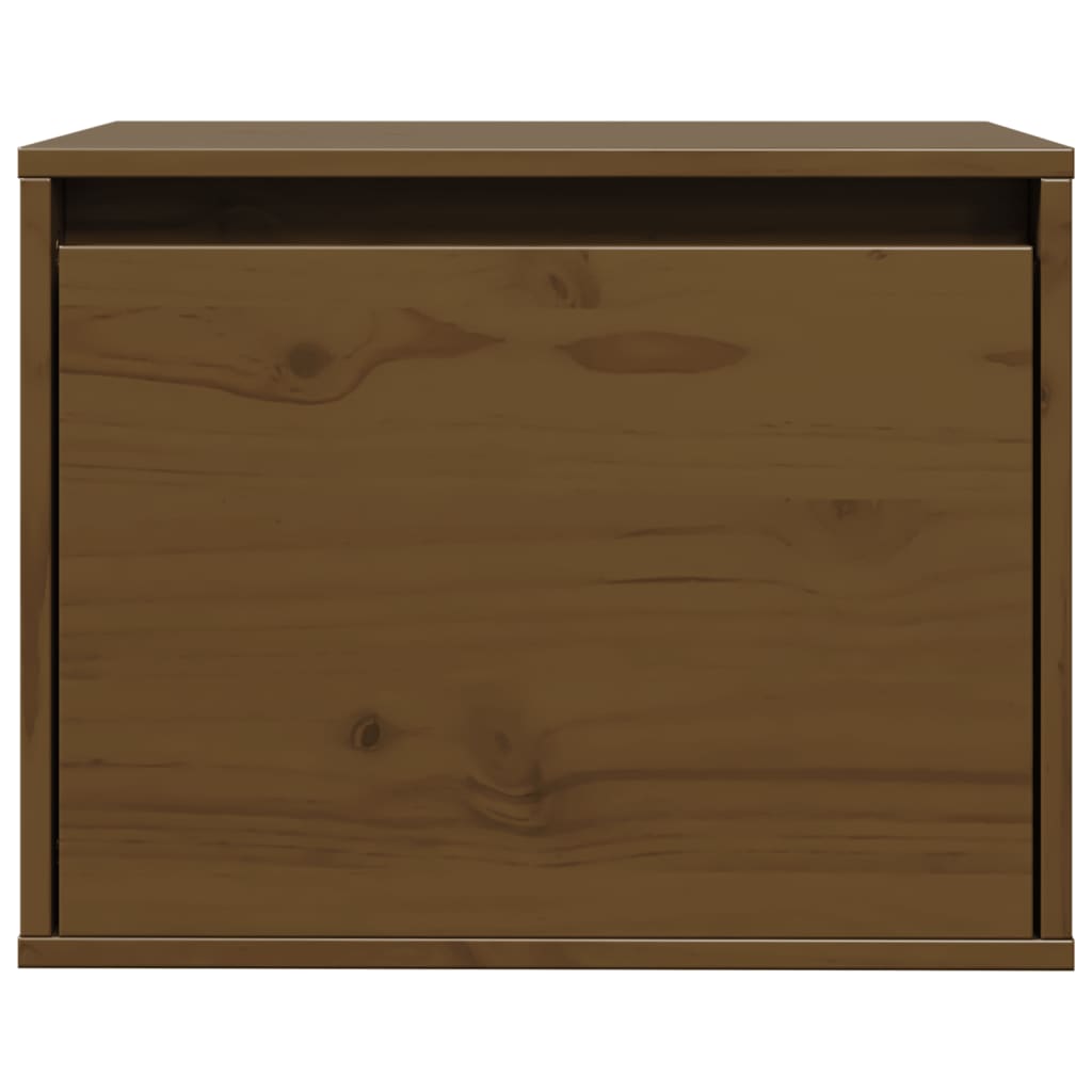 Wall Cabinet Honey Brown 45x30x35 cm Solid Wood Pine