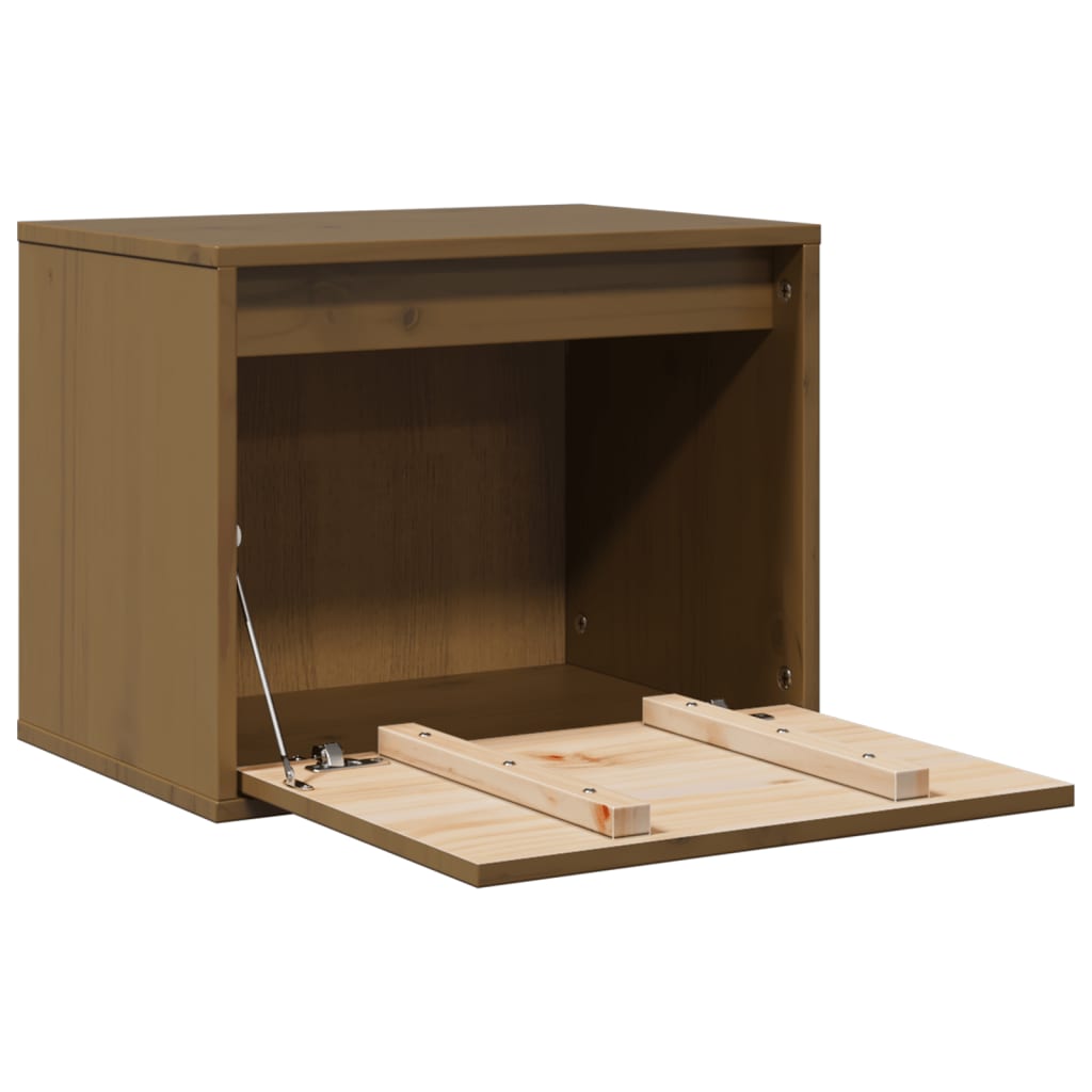 Wall Cabinet Honey Brown 45x30x35 cm Solid Wood Pine