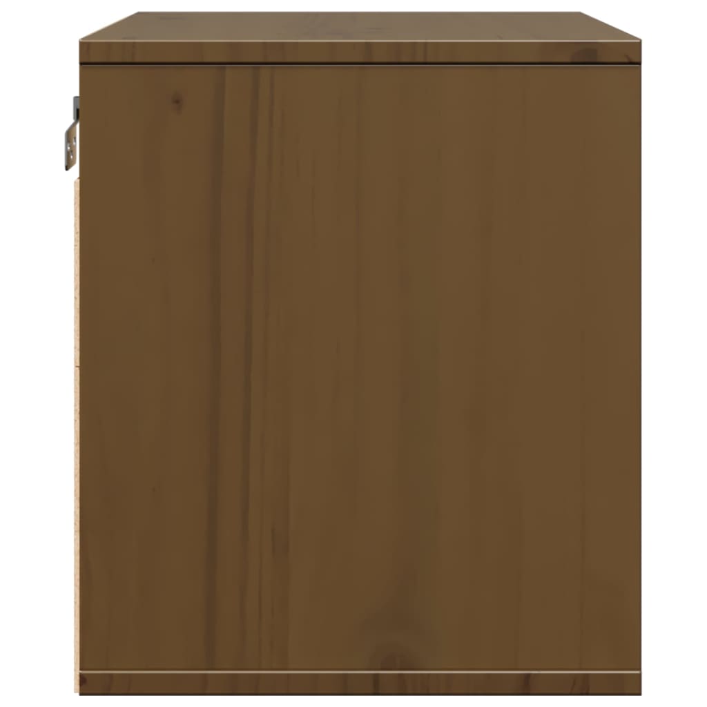 Wall Cabinet Honey Brown 45x30x35 cm Solid Wood Pine