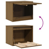 Wall Cabinet Honey Brown 45x30x35 cm Solid Wood Pine