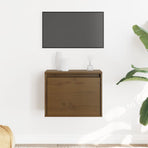 Wall Cabinet Honey Brown 45x30x35 cm Solid Wood Pine