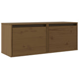 Wall Cabinets 2 pcs Honey Brown 45x30x35 cm Solid Wood Pine