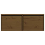 Wall Cabinets 2 pcs Honey Brown 45x30x35 cm Solid Wood Pine