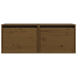 Wall Cabinets 2 pcs Honey Brown 45x30x35 cm Solid Wood Pine - 45-Degree Angle