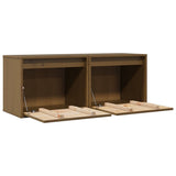Wall Cabinets 2 pcs Honey Brown 45x30x35 cm Solid Wood Pine