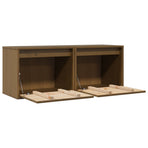 Wall Cabinets 2 pcs Honey Brown 45x30x35 cm Solid Wood Pine