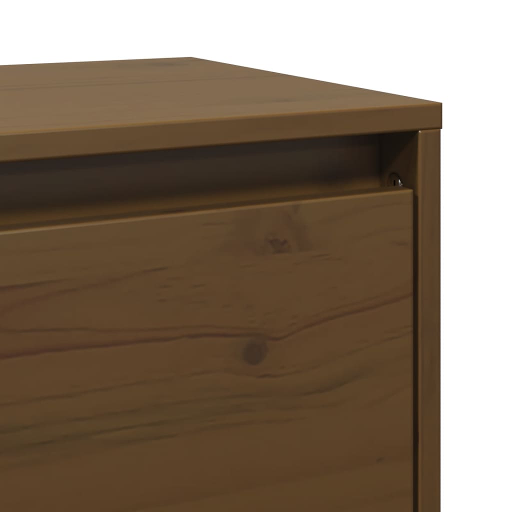 Wall Cabinets 2 pcs Honey Brown 45x30x35 cm Solid Wood Pine