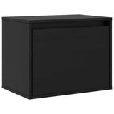 Wall Cabinet Black 45x30x35 cm Solid Wood Pine