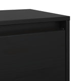 Wall Cabinet Black 45x30x35 cm Solid Wood Pine - Extra Image