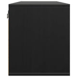 Wall Cabinets 2 pcs Black 45x30x35 cm Solid Wood Pine - Close-Up Angle