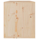 Wall Cabinet 60x30x35 cm Solid Wood Pine - Rear View