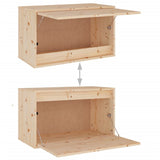 Wall Cabinet 60x30x35 cm Solid Wood Pine