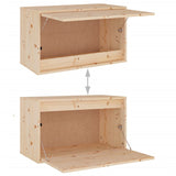 Wall Cabinet 60x30x35 cm Solid Wood Pine - Low Angle