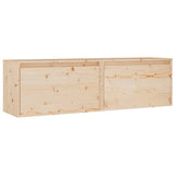 Wall Cabinets 2 pcs 60x30x35 cm Solid Wood Pine - Front View