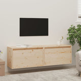 Wall Cabinets 2 pcs 60x30x35 cm Solid Wood Pine - Side View