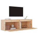 Wall Cabinets 2 pcs 60x30x35 cm Solid Wood Pine