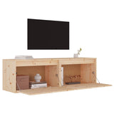 Wall Cabinets 2 pcs 60x30x35 cm Solid Wood Pine - Top-Down View