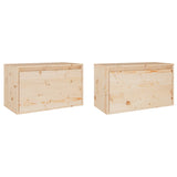 Wall Cabinets 2 pcs 60x30x35 cm Solid Wood Pine - 45-Degree Angle